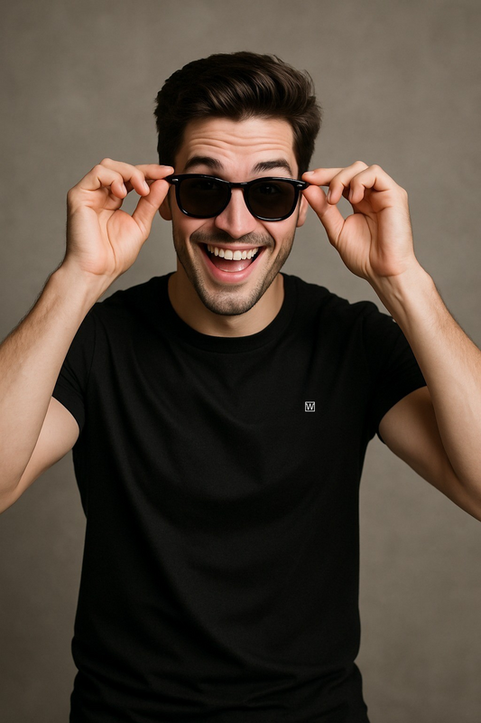 Weavers Classic Plain T-Shirt Black