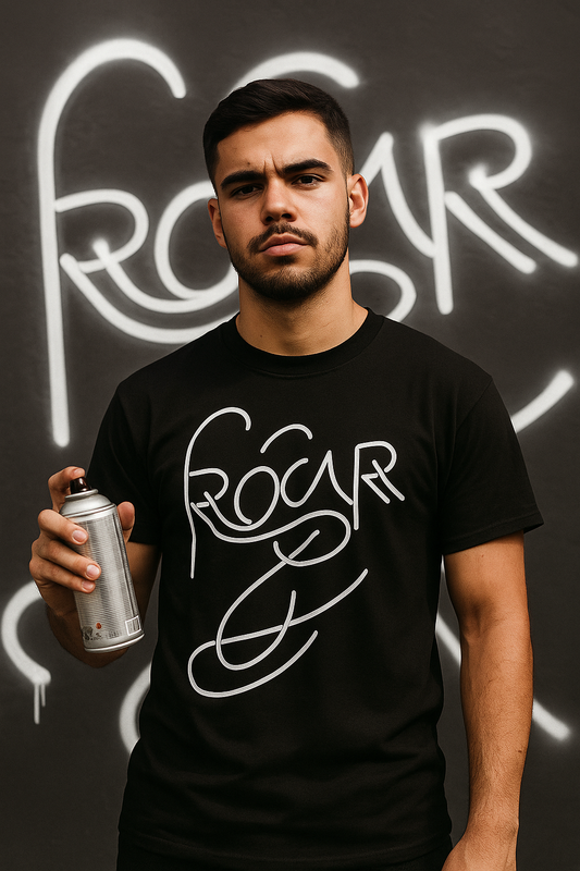 Weavers Designer Roar T-Shirt Black