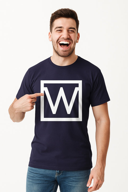 Weaver Designer Logo T-Shirt Navy Blue