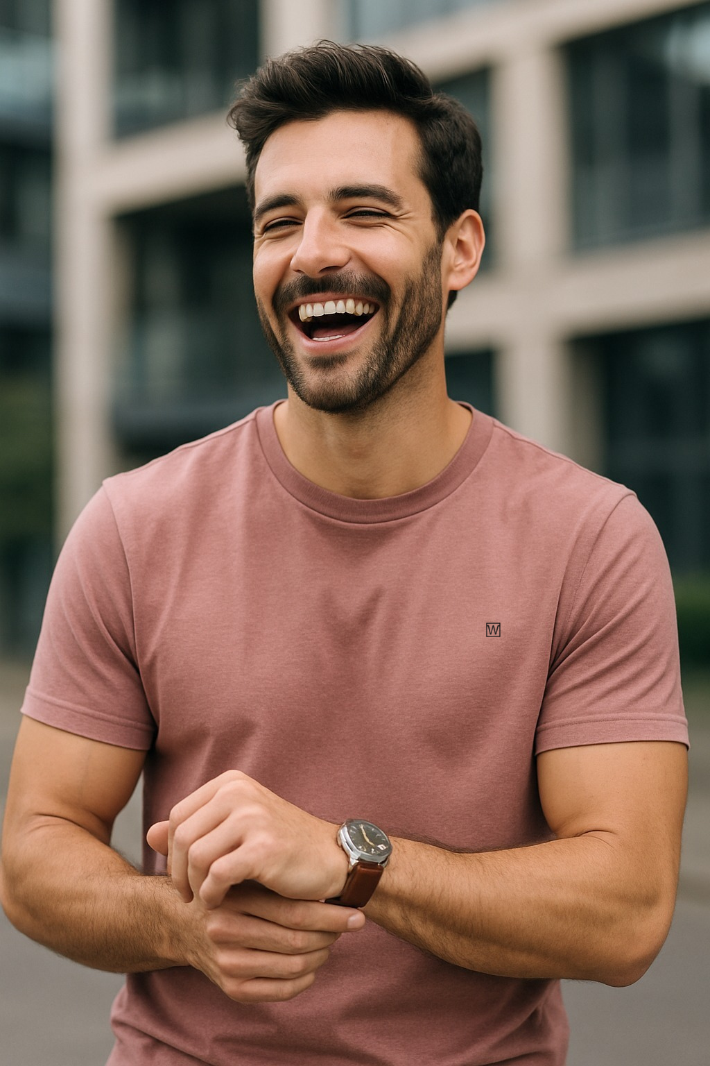 Weavers Classic Plain T-Shirt Pink Onion