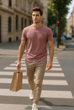 Weavers Classic Plain T-Shirt Pink Onion