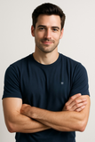 Weavers Classic Plain T-Shirt Navy Blue