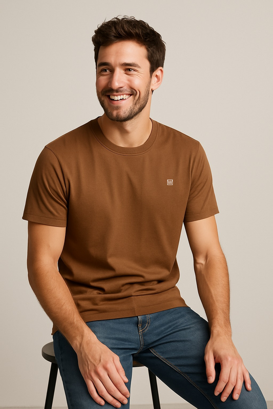 Weavers Classic Plain T-Shirt Coffee