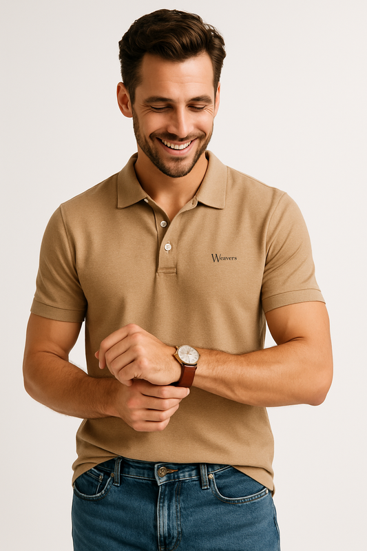 Khaki Beige Polo T-Shirt