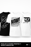 Designer T-shirts Combo of 3