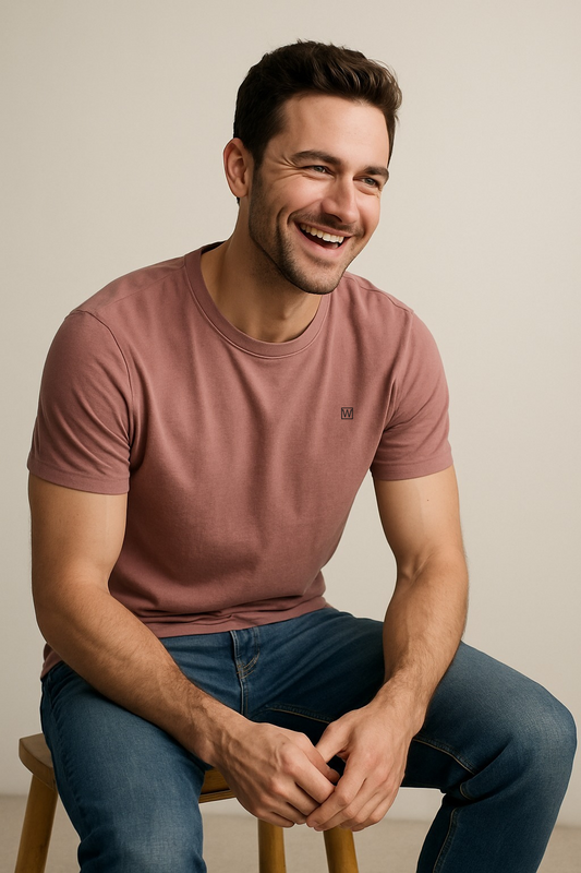 Weavers Classic Plain T-Shirt Pink Onion