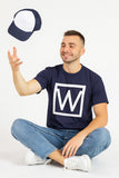 Weaver Designer Logo T-Shirt Navy Blue