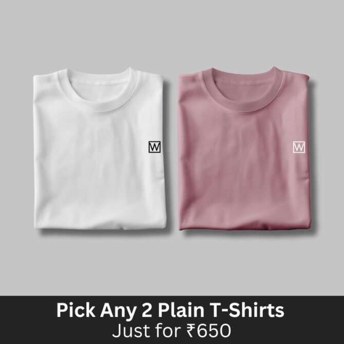 Plain T-shirt Combo of 2