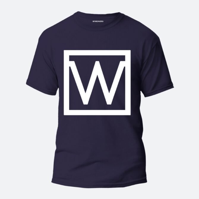 Weaver Designer Logo T-Shirt Navy Blue