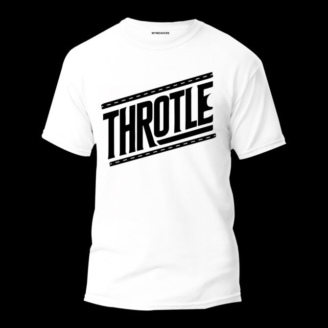 Weavers Designer White Throttle T-Shirt India